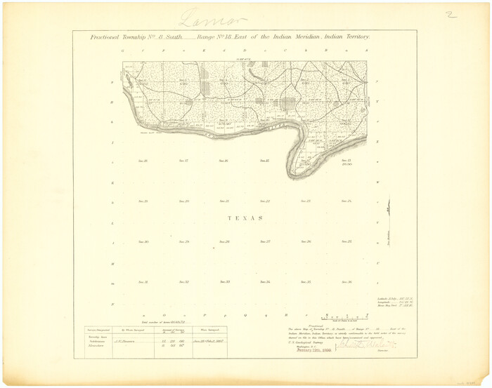 75233, Fractional Township No. 8 South Range No. 18 East of the Indian Meridian, Indian Territory, General Map Collection