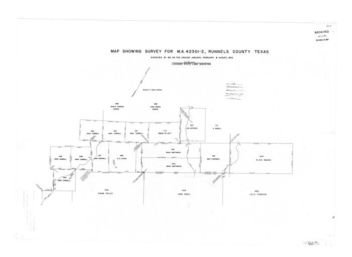 7524, Runnels County Rolled Sketch 38, General Map Collection
