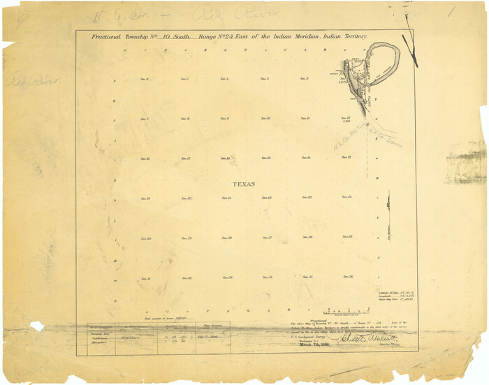 75242, Fractional Township No. 10 South Range No. 24 East of the Indian Meridian, Indian Territory, General Map Collection