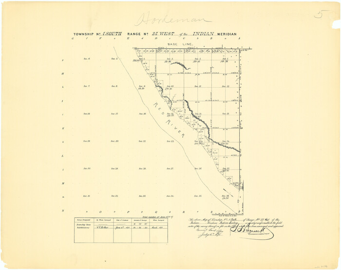 75248, Township No. 1 South Range No. 25 West of the Indian Meridian, General Map Collection