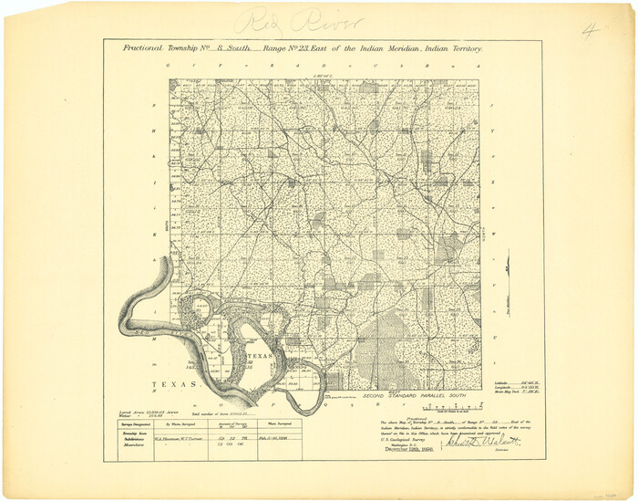 75249, Fractional Township No. 8 South Range No. 23 East of the Indian Meridian, Indian Territory, General Map Collection