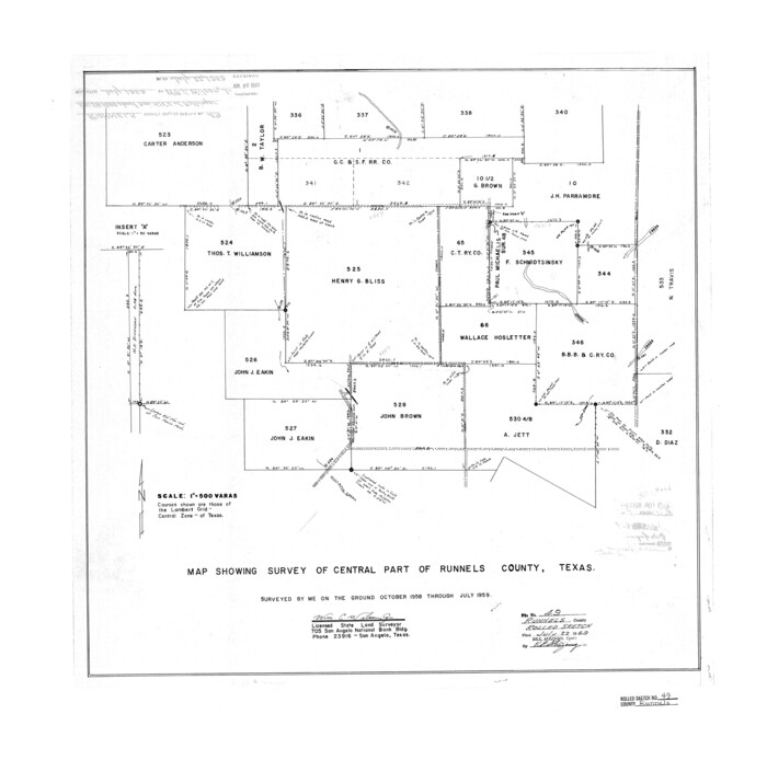 7534, Runnels County Rolled Sketch 49, General Map Collection