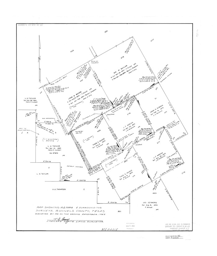 7535, Runnels County Rolled Sketch 50, General Map Collection