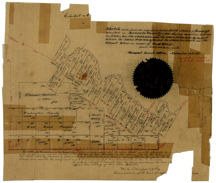 7539, Runnels County Rolled Sketch A, General Map Collection
