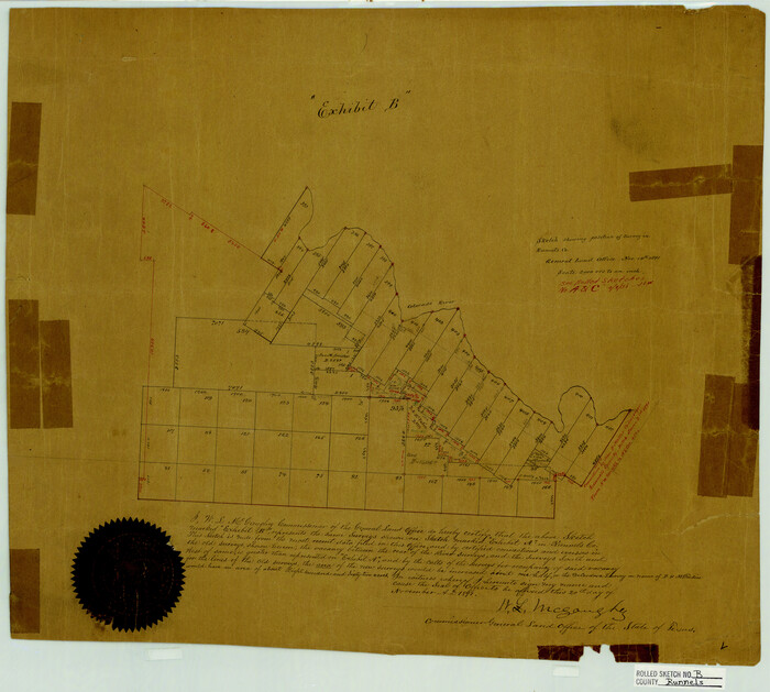 7540, Runnels County Rolled Sketch B, General Map Collection