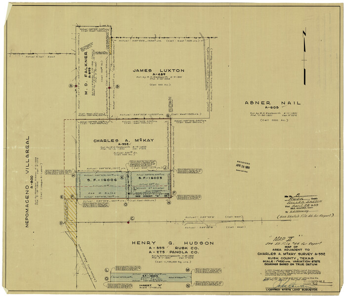 7544, Rusk County Rolled Sketch 8, General Map Collection
