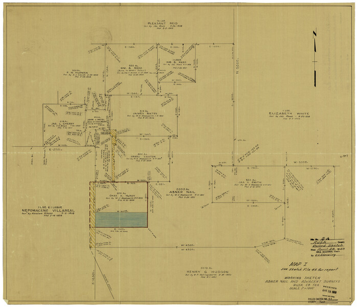7545, Rusk County Rolled Sketch 8A, General Map Collection
