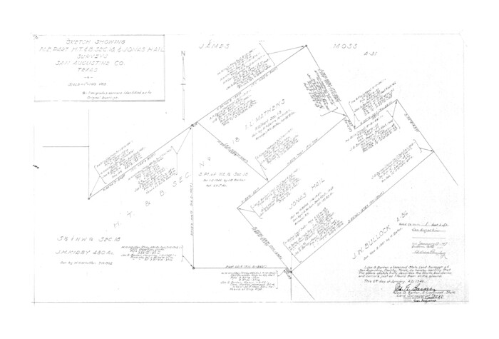 7553, San Augustine County Rolled Sketch 1, General Map Collection