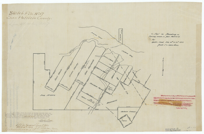 7574, San Patricio County Rolled Sketch 17, General Map Collection

