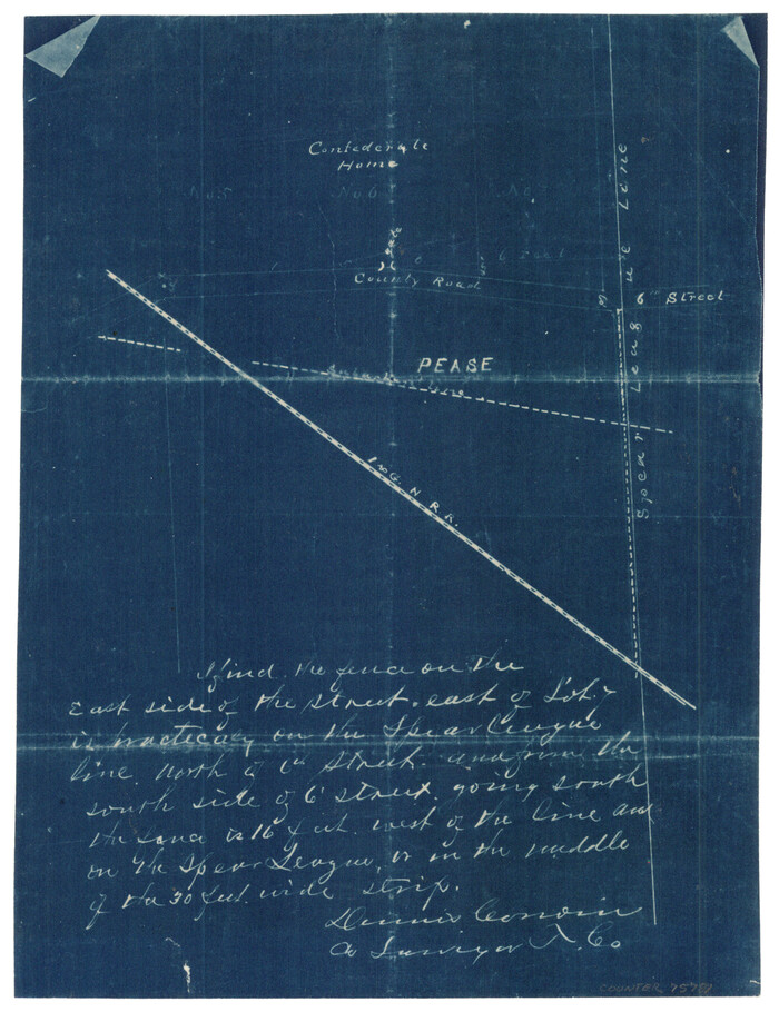 75781, [Dennis Corwin's Map of Survey for R. N. Graham], Maddox Collection
