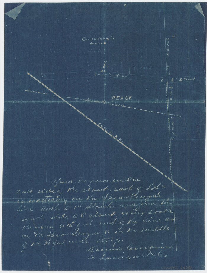 75781, [Dennis Corwin's Map of Survey for R. N. Graham], Maddox Collection