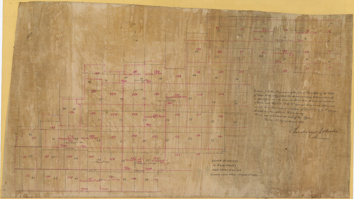 75788, Sketch of Surveys in Knox County, Maddox Collection