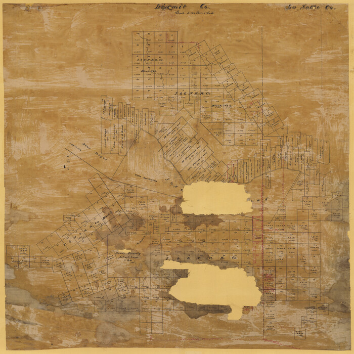 75791, [Map Showing Surveys in Dimmit & La Salle Counties, Texas], Maddox Collection
