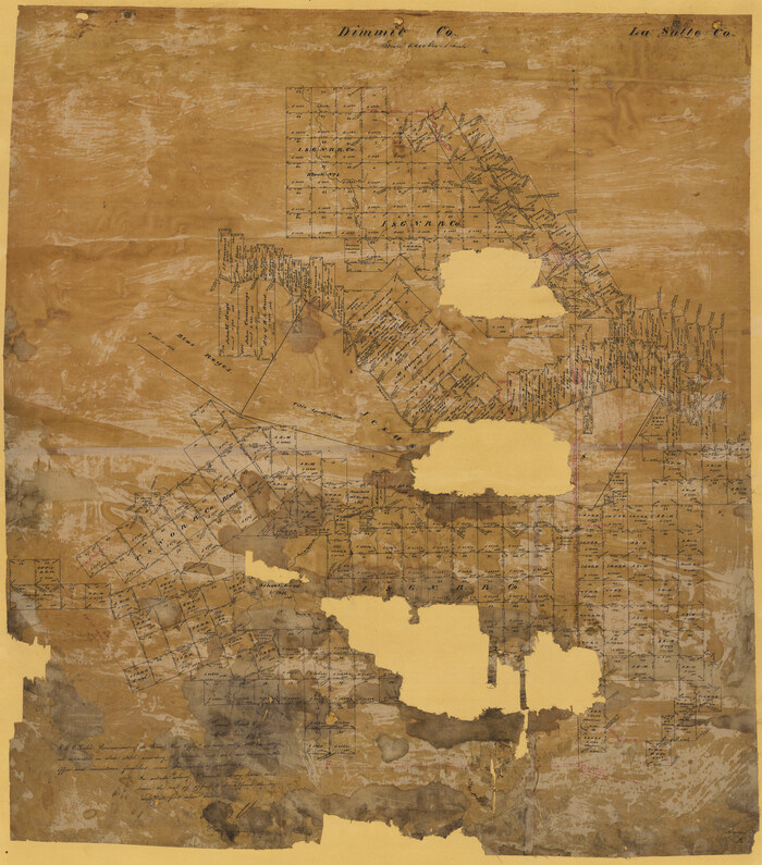 75792, [Map Showing Surveys in Dimmit & La Salle Counties, Texas], Maddox Collection