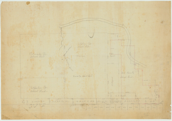 75800, [Sketch showing County School Land surveys in Throckmorton and Baylor Counties, Texas], Maddox Collection
