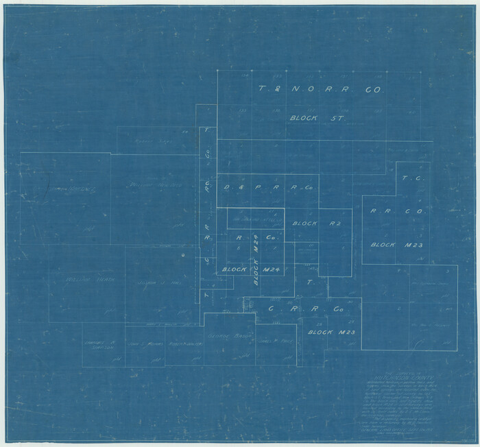 75817, [Sketch of surveys in Hutchinson County], Maddox Collection