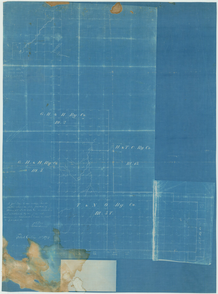 75819, [Sketch Showing Blocks in Hansford County, Texas], Maddox Collection