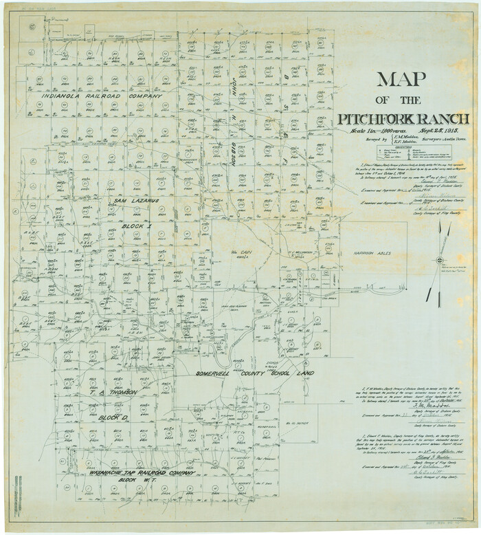 75826, Map of the Pitchfork Ranch, Maddox Collection
