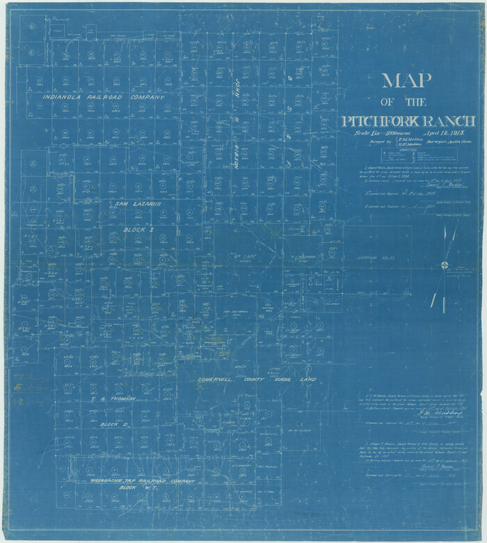 75827, Map of the Pitchfork Ranch, Maddox Collection