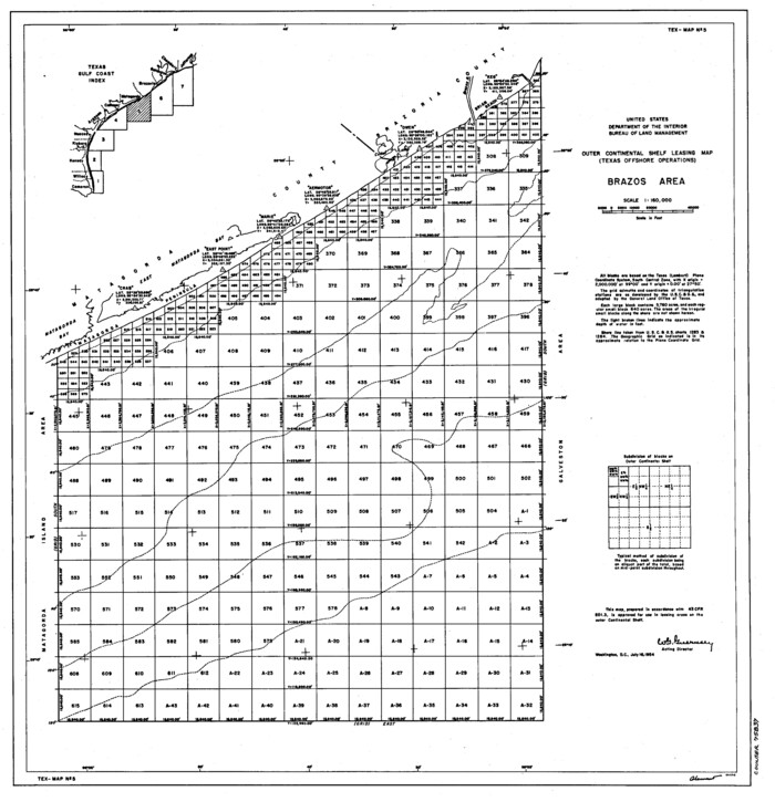 75837, Outer Continental Shelf Leasing Maps (Texas Offshore Operations), General Map Collection