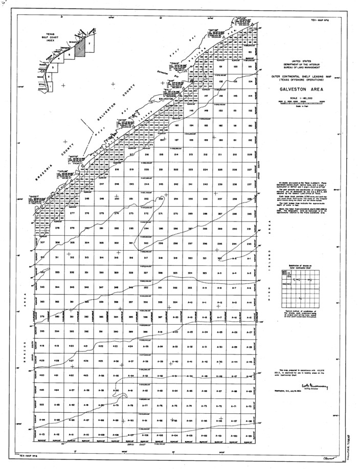 75838, Outer Continental Shelf Leasing Maps (Texas Offshore Operations), General Map Collection