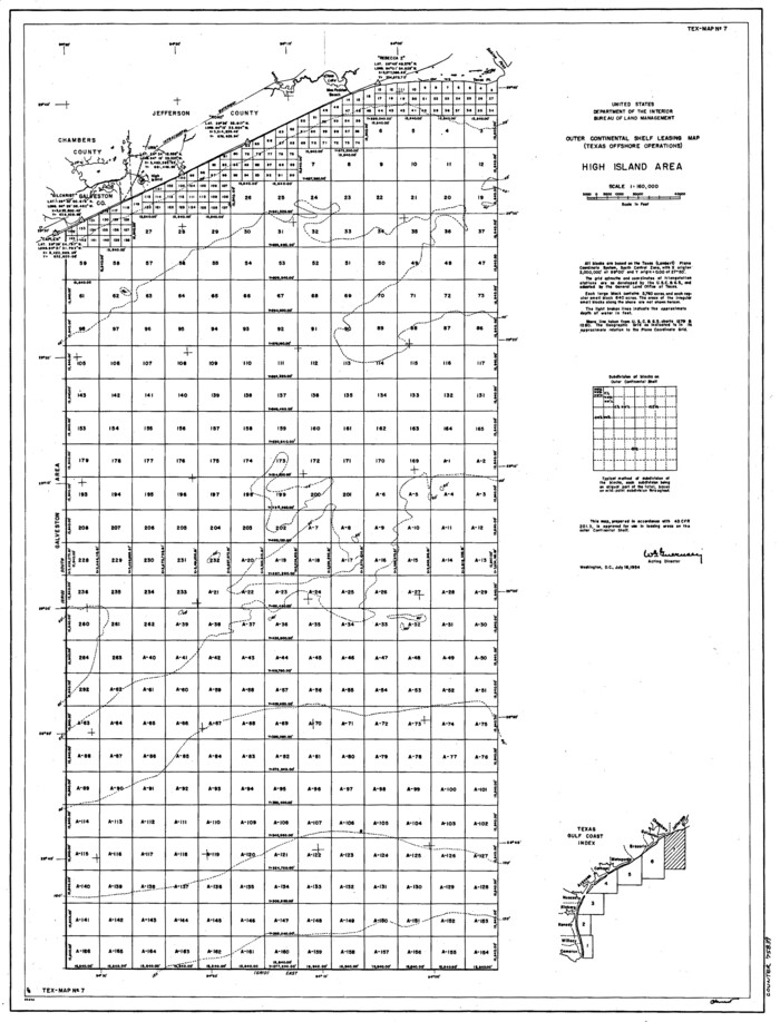 75839, Outer Continental Shelf Leasing Maps (Texas Offshore Operations), General Map Collection