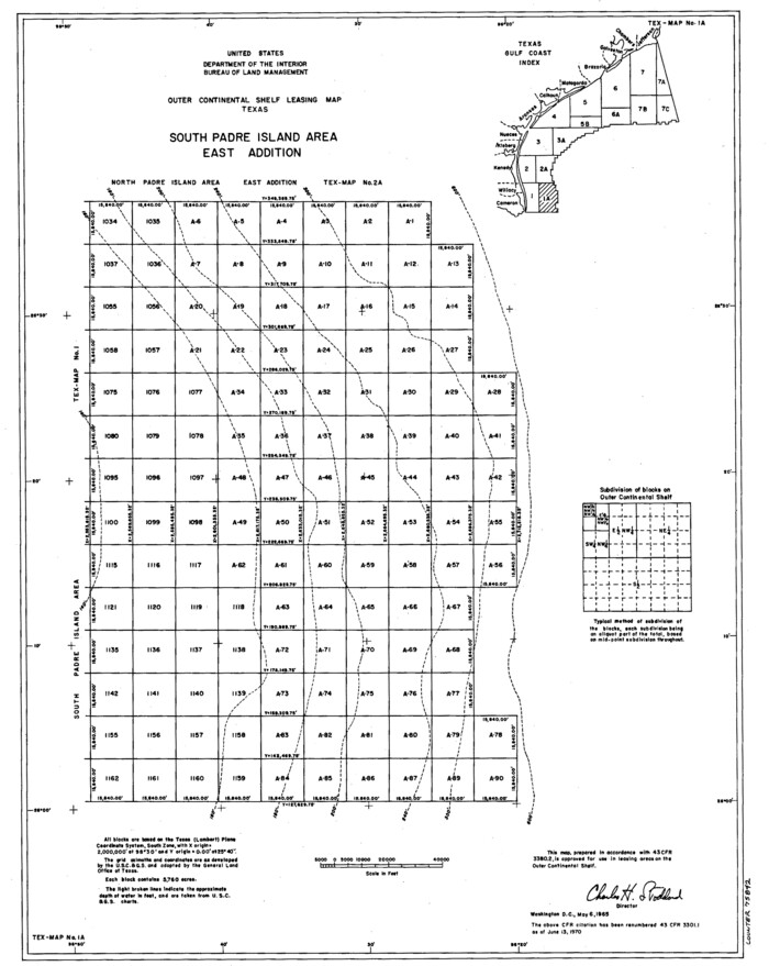 75842, Outer Continental Shelf Leasing Maps (Texas Offshore Operations), General Map Collection