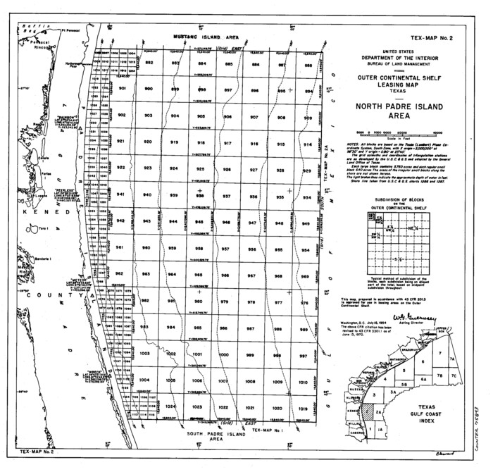 75843, Outer Continental Shelf Leasing Maps (Texas Offshore Operations), General Map Collection