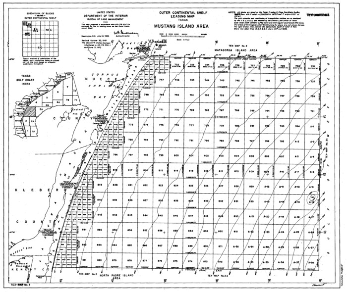 75845, Outer Continental Shelf Leasing Maps (Texas Offshore Operations), General Map Collection