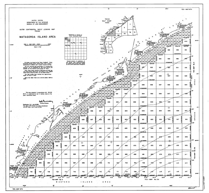 75847, Outer Continental Shelf Leasing Maps (Texas Offshore Operations), General Map Collection