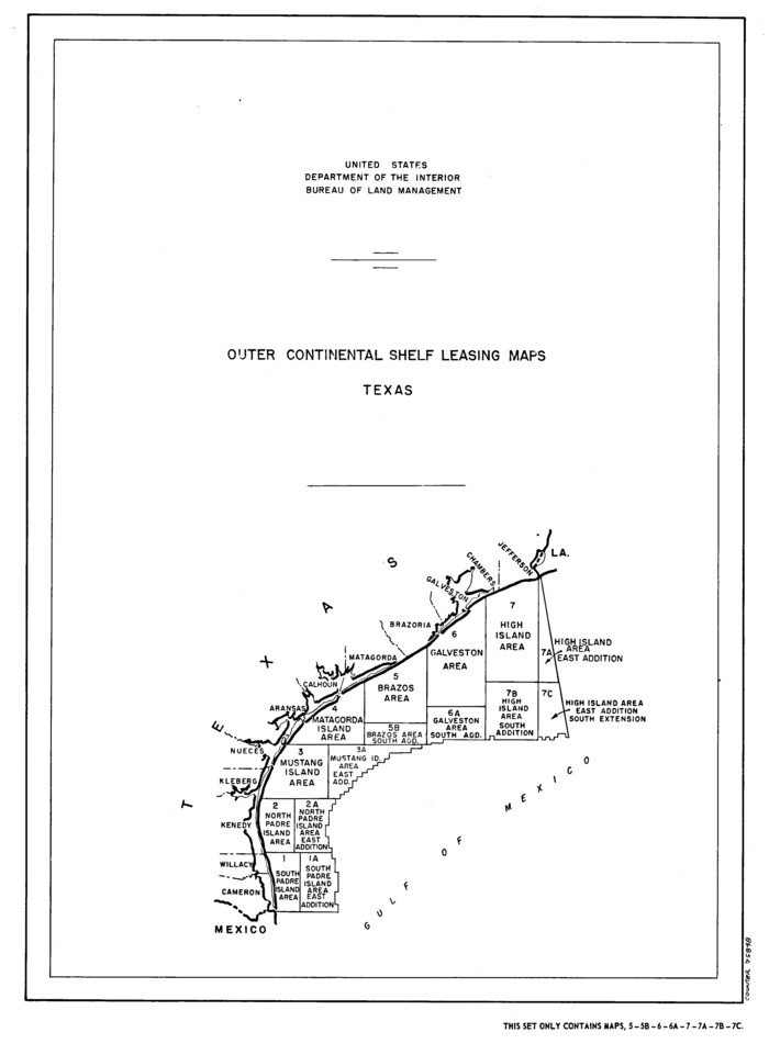 75848, Outer Continental Shelf Leasing Maps (Texas Offshore Operations), General Map Collection