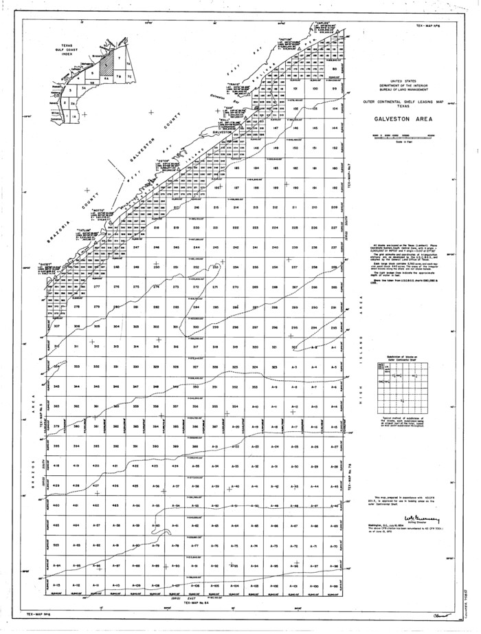 75851, Outer Continental Shelf Leasing Maps (Texas Offshore Operations), General Map Collection