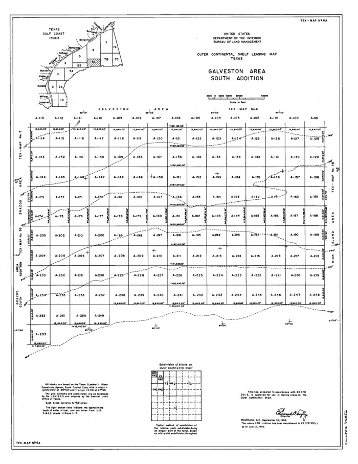 75852, Outer Continental Shelf Leasing Maps (Texas Offshore Operations), General Map Collection