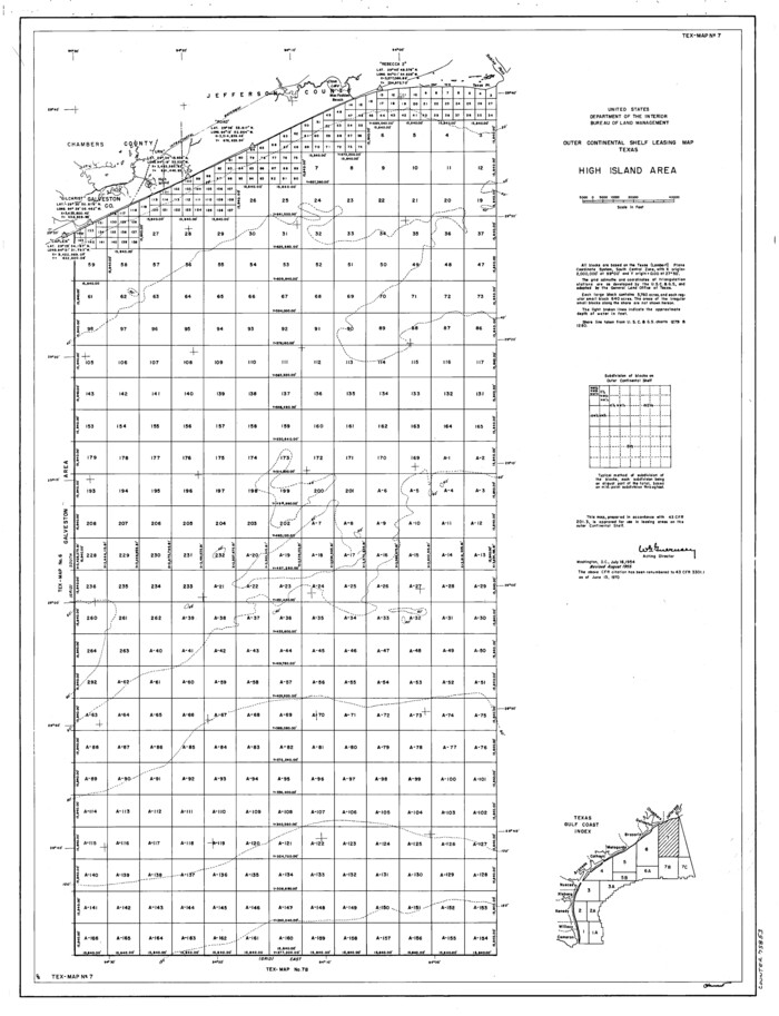 75853, Outer Continental Shelf Leasing Maps (Texas Offshore Operations), General Map Collection