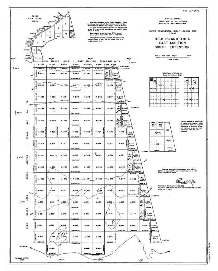 75856, Outer Continental Shelf Leasing Maps (Texas Offshore Operations), General Map Collection