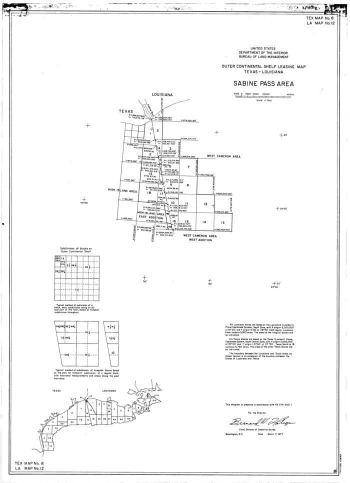 75857, Outer Continental Shelf Leasing Maps (Texas Offshore Operations), General Map Collection