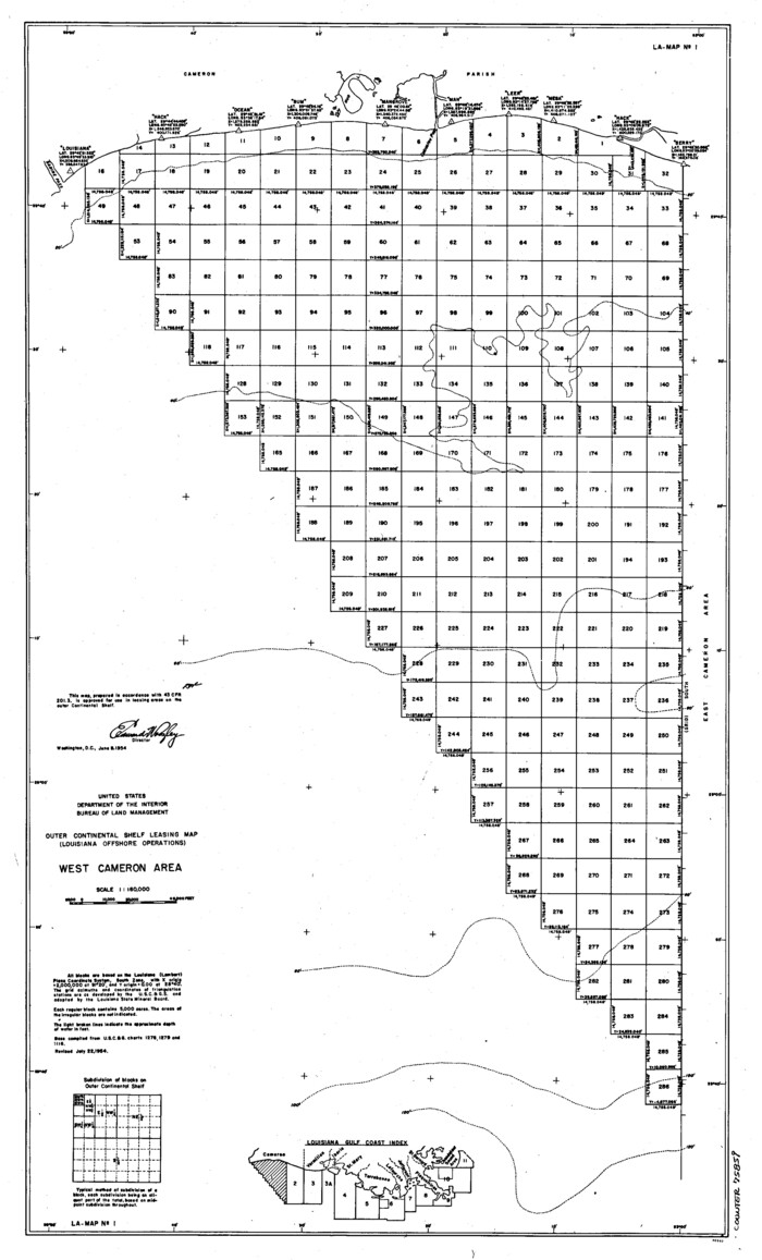 75859, Outer Continental Shelf Leasing Maps (Louisiana Offshore Operations), General Map Collection