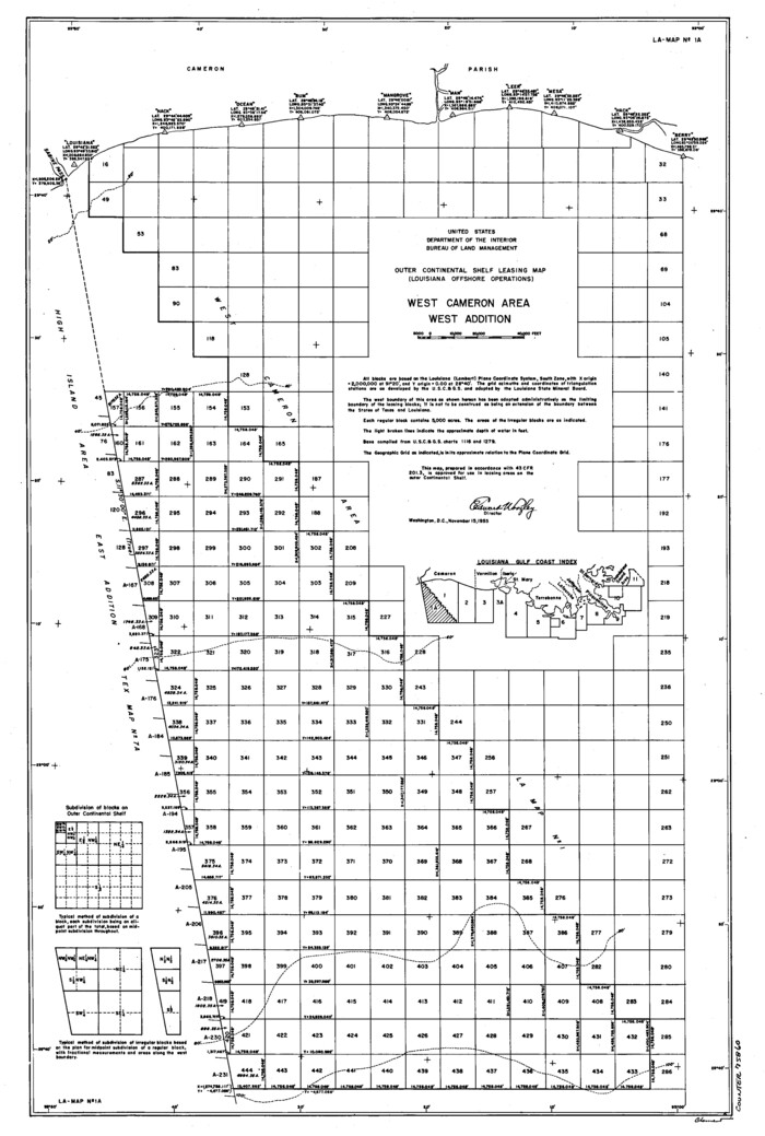 75860, Outer Continental Shelf Leasing Maps (Louisiana Offshore Operations), General Map Collection
