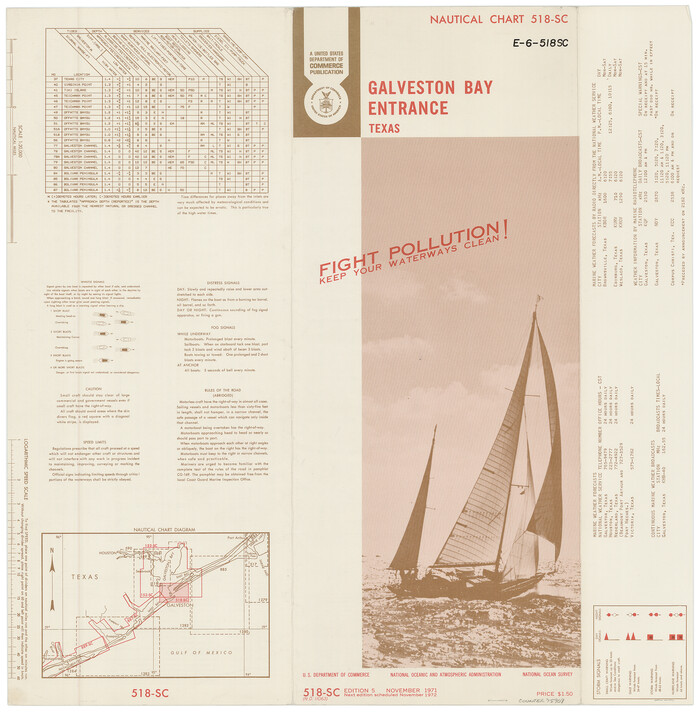 75909, Nautical Chart 518-SC: Galveston Bay Entrance, General Map Collection
