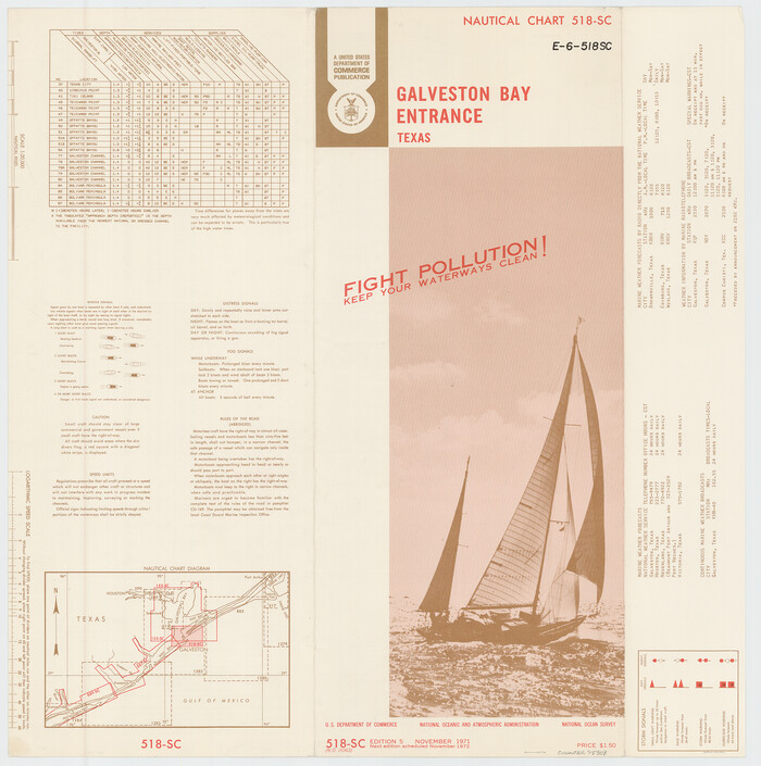 75909, Nautical Chart 518-SC: Galveston Bay Entrance, General Map Collection