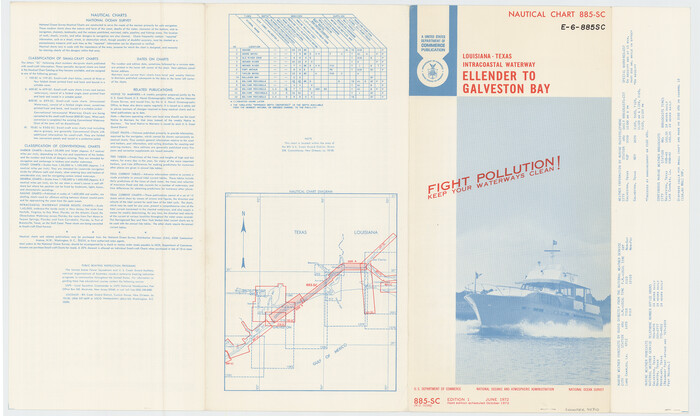 75910, Nautical Chart 885-SC Intracoastal Waterway - Ellender to Galveston Bay, Louisiana-Texas, General Map Collection