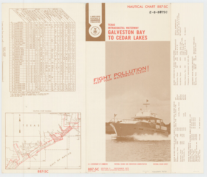 75911, Nautical Chart 887-SC Intracoastal Waterway - Galveston Bay to Cedar Lakes including the Brazos and San Bernard Rivers, Texas, General Map Collection