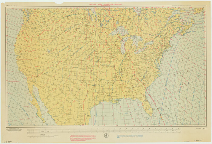 75921, Isogonic Chart for 1950, United States.  Including Isoporic Lines, General Map Collection