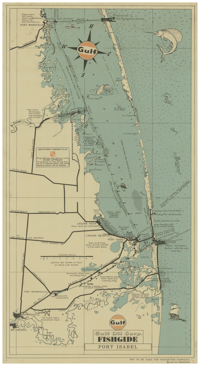 75980, Gulf Oil Corp. Fishgide - Port Isabel, General Map Collection