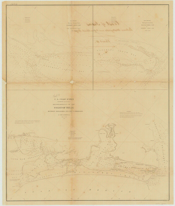 75987, Reconnaissance of the Coast of Texas between Matagorda and Corpus Christi Bays, General Map Collection