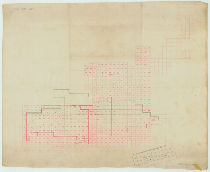 75988, [Surveying Sketch of H. & T. C. R.R. Co. surveys, et al, unknown county], Maddox Collection