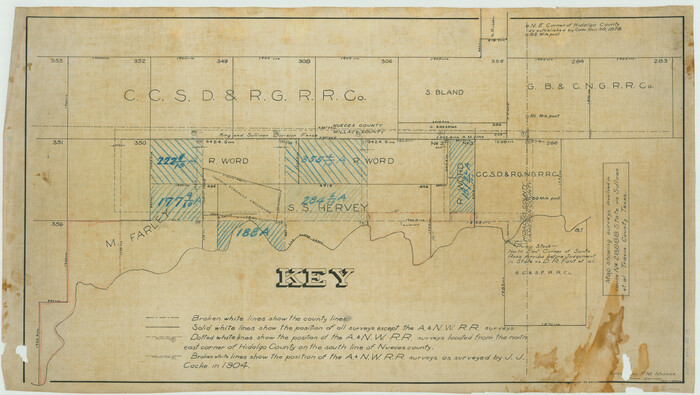 75989, Map showing surveys involved in Cause No. 28888, State vs. Sullivan et al Travis County, Texas, Maddox Collection