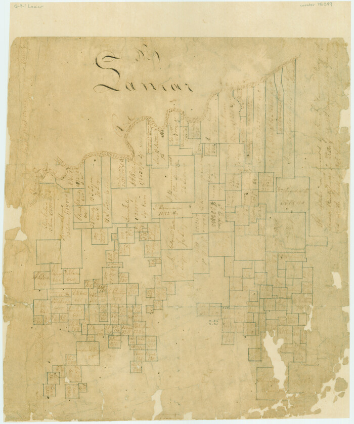 76049, [Surveys along and below the Red River and the Lamar and Fannin County line, Lamar District], General Map Collection