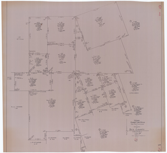 76052, Bee County Working Sketch 31a, General Map Collection