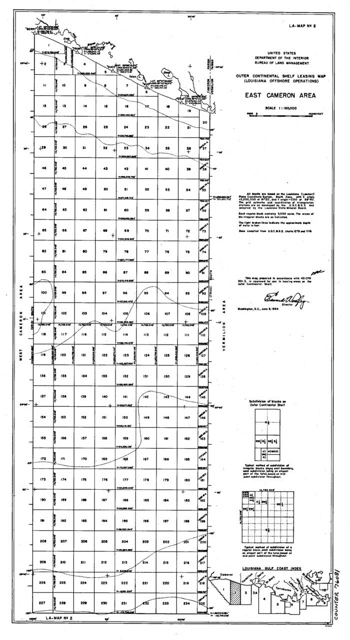 76081, Outer Continental Shelf Leasing Maps (Louisiana Offshore Operations), General Map Collection